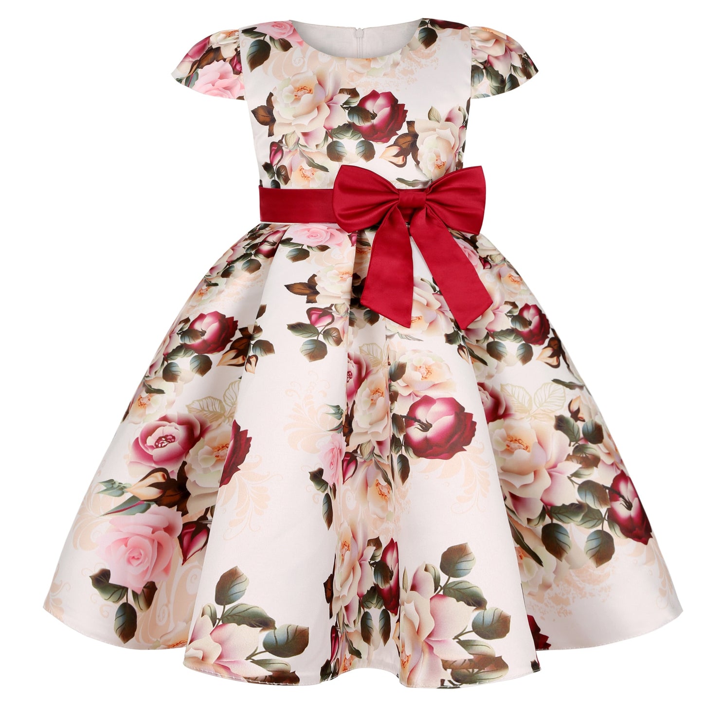 Flower Elegant Causal Princess Party Dresses Children Clothing