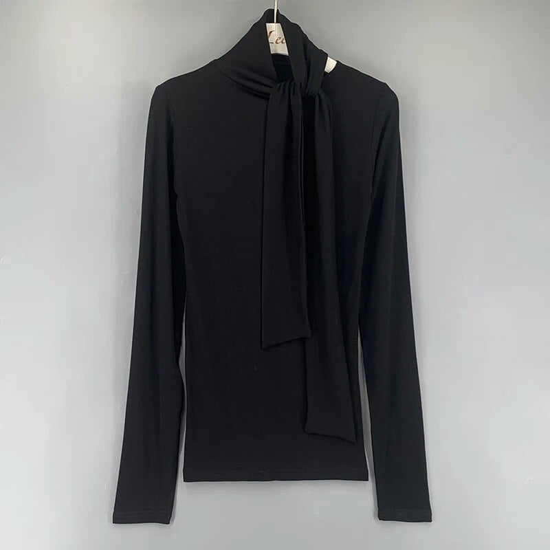 Solid Basic Long Sleeve Tshirt Casual Tops