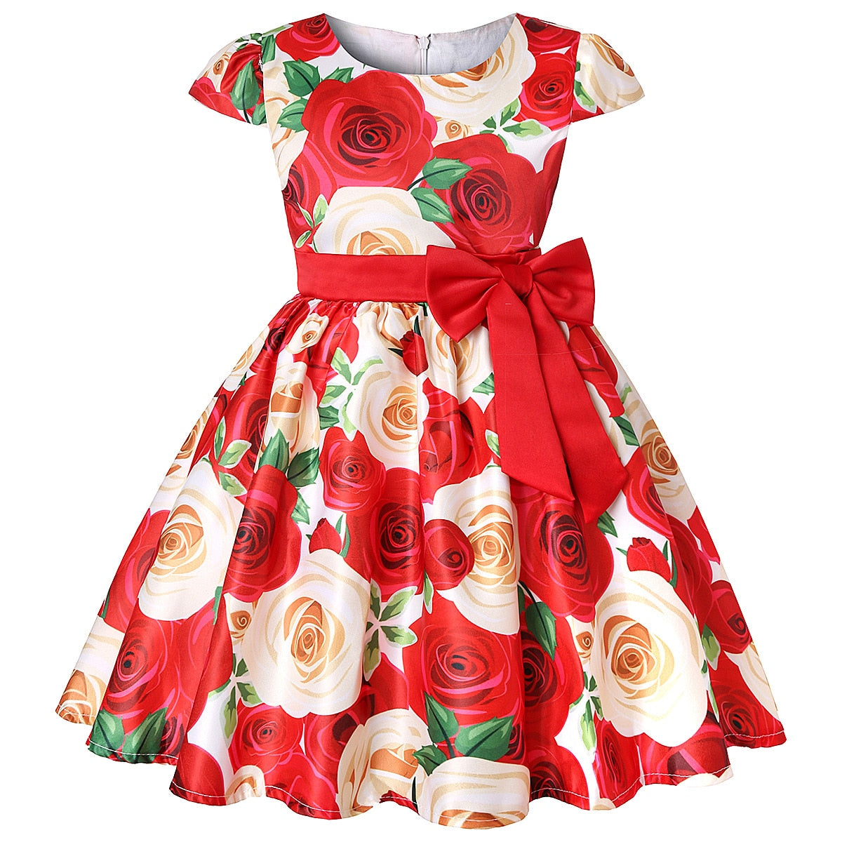 Flower Elegant Causal Princess Party Dresses Children Clothing