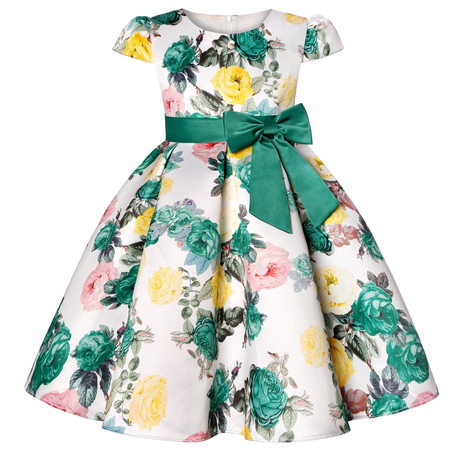 Flower Elegant Causal Princess Party Dresses Children Clothing