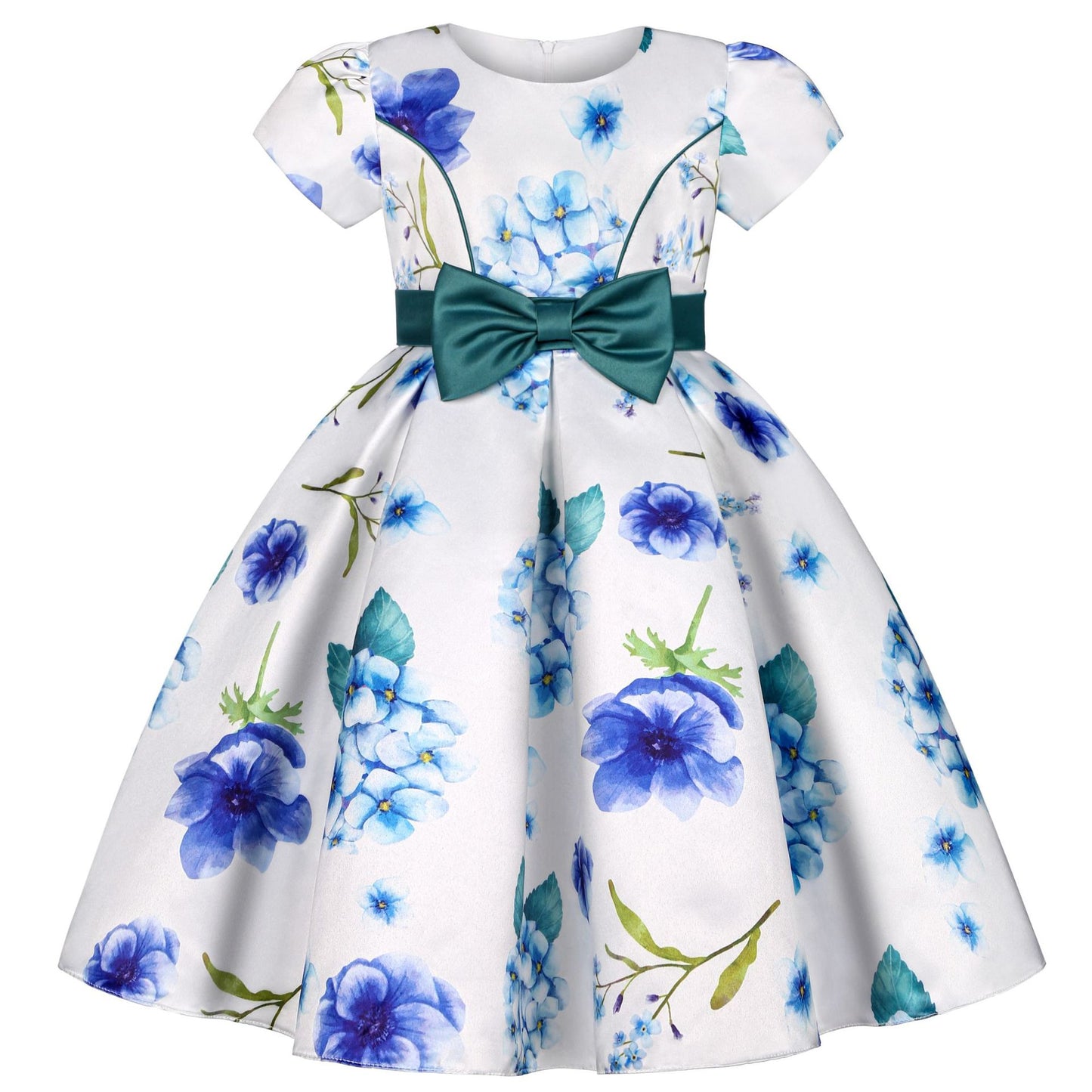Flower Elegant Causal Princess Party Dresses Children Clothing