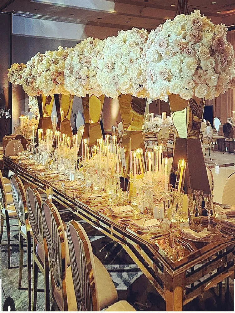 Stainless Steel Flower Stands Vases, Wedding Table Centerpieces,