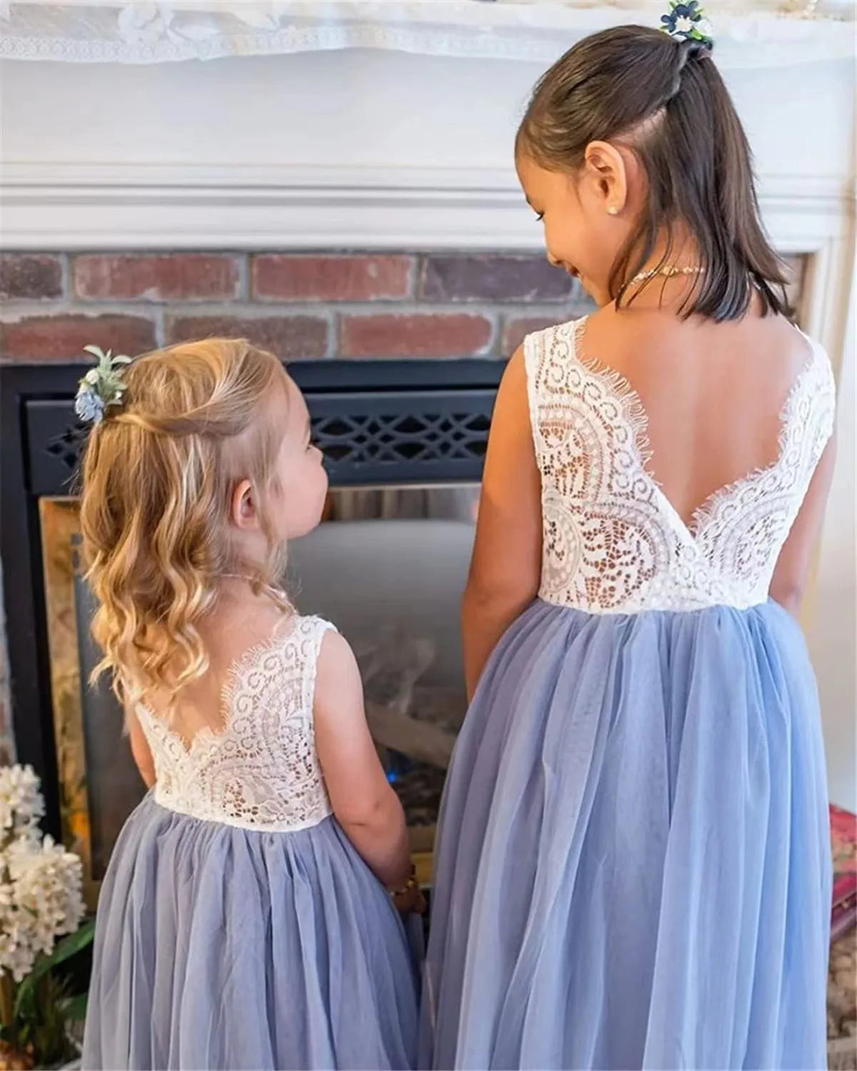 Flower Girl Dress Baby Kids Summer Princess Party Lace children clorthing