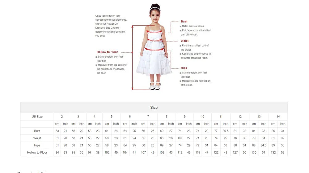 Glitter Beads Flower Girl Pageant Princess Dress