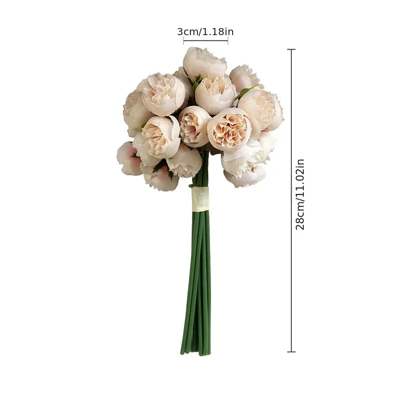 27 Heads Artificial Silk Peony Bouquet