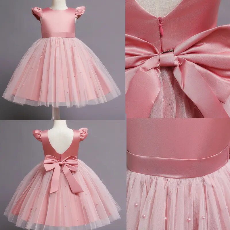 Toddler Girl Flower Birthday Tulle Dress