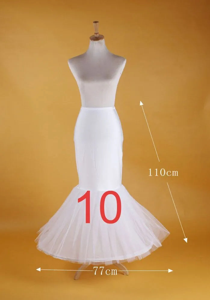 White 6 Hoops Big Petticoat Slips Tulle Skirts Long and Puffy