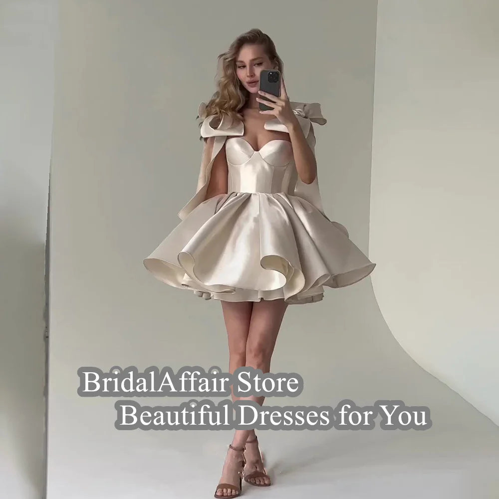 Mini Sweetheart Stain Lace Up Party Ball Gowns