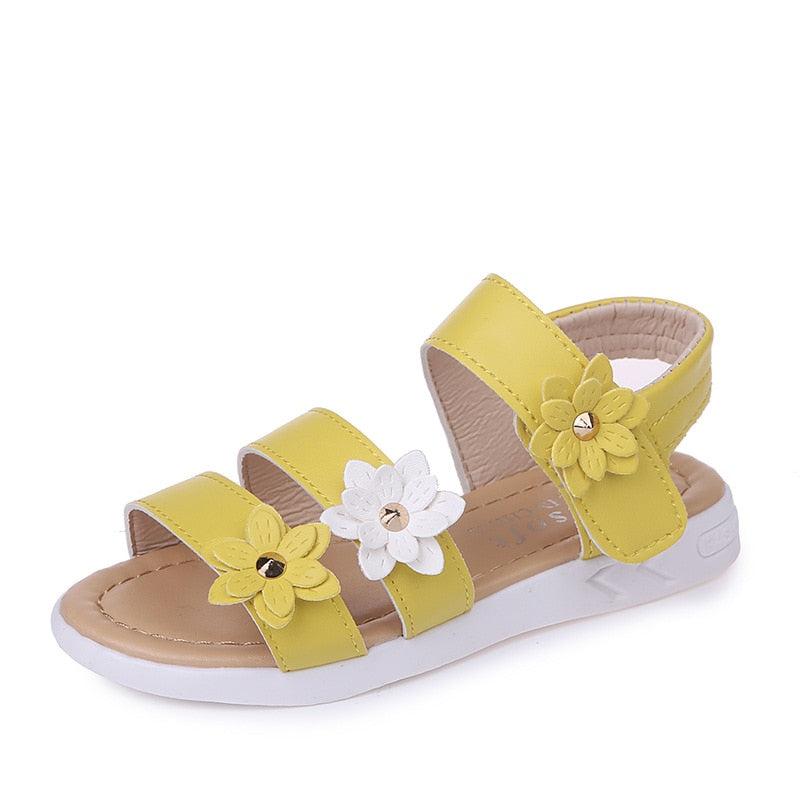 Kids Sandals Floral Sandals with 3 Flowers Princess Sweet Kids Shoes