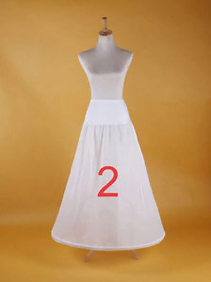 White 6 Hoops Big Petticoat Slips Tulle Skirts Long and Puffy