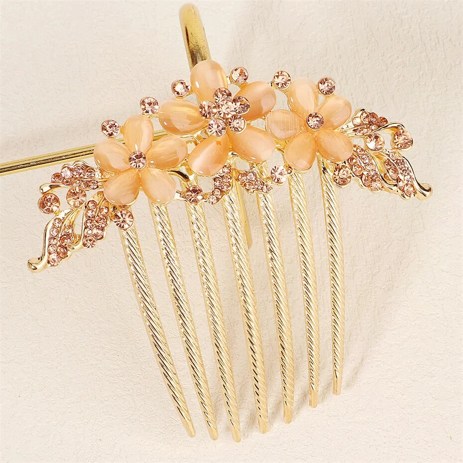 Crystal Pearl Wedding Hair Comb Accessories Tiara Headband