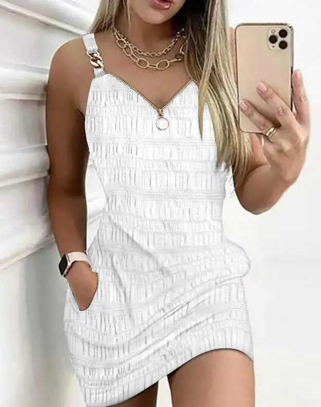 Suspender Mini Dress Casual Date Dress