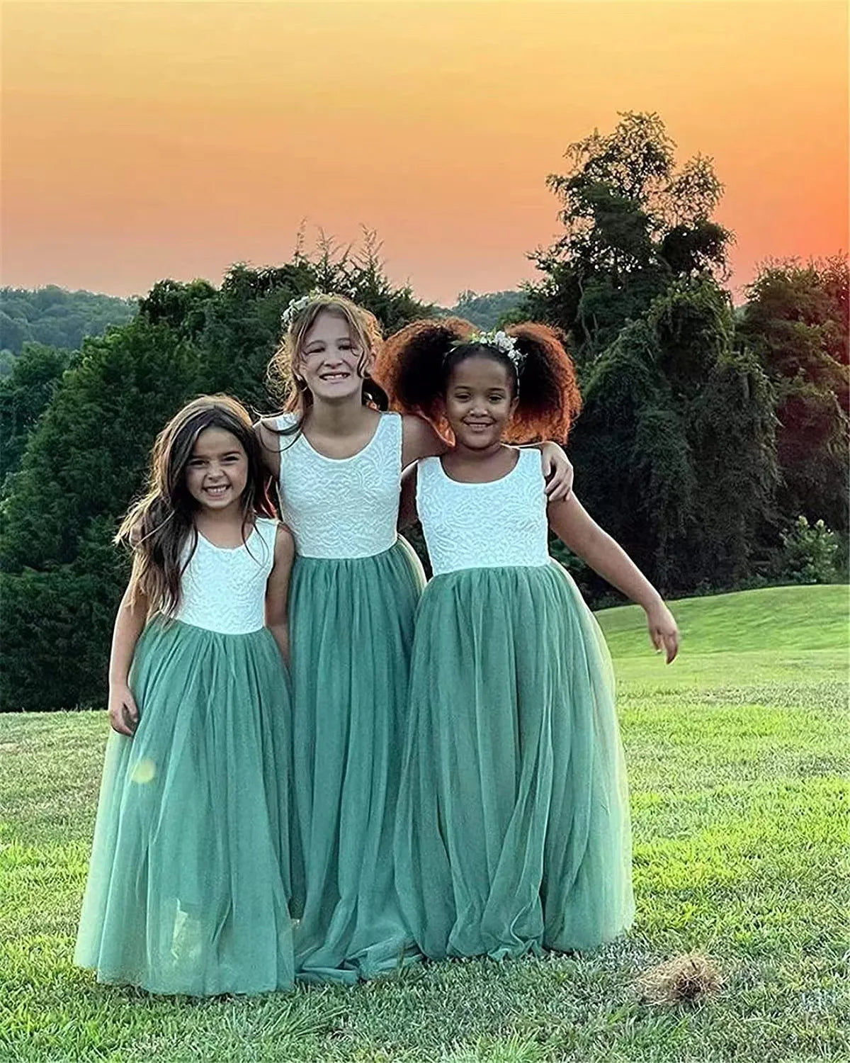 Flower Girl Dress Baby Kids Summer Princess Party Lace children clorthing