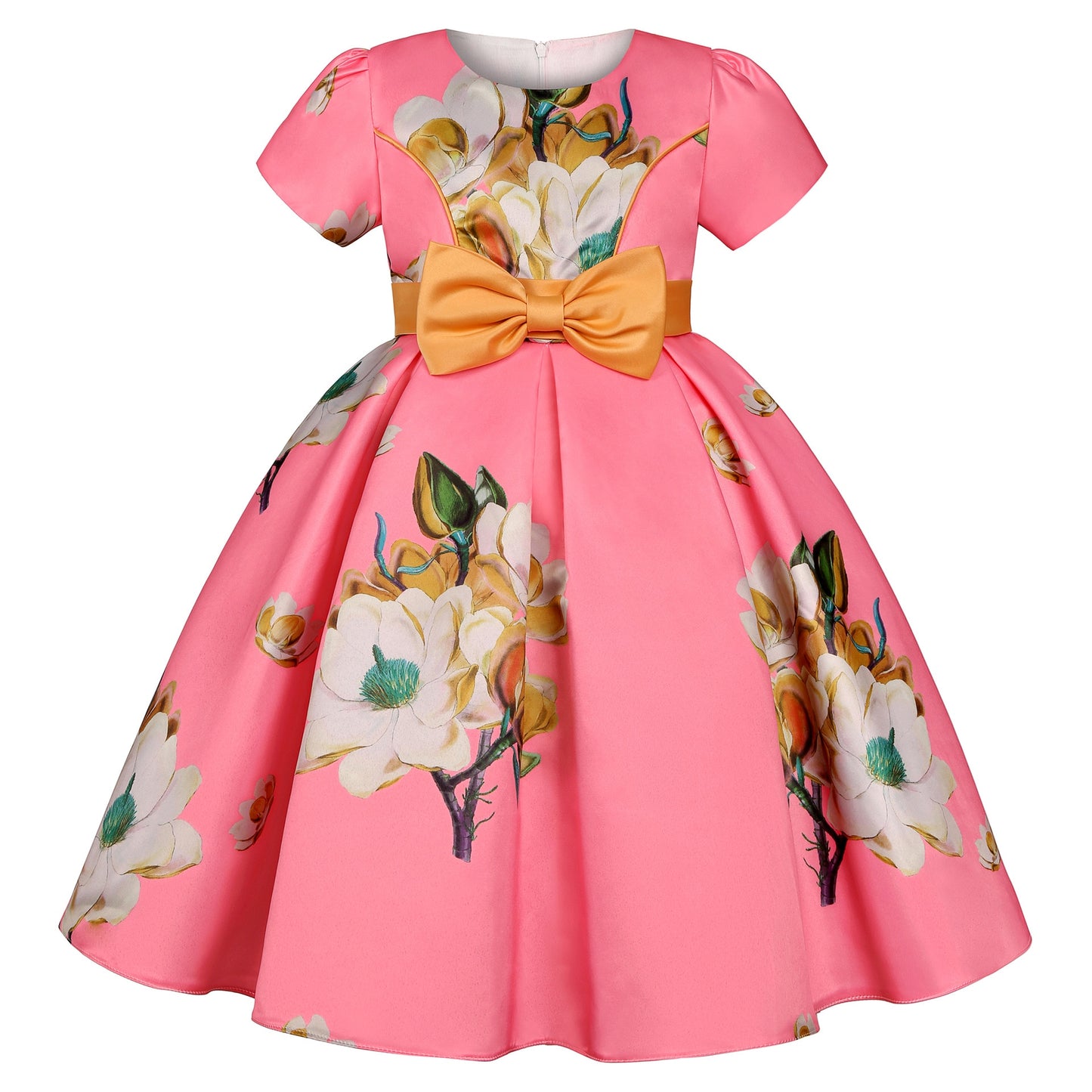 Flower Elegant Causal Princess Party Dresses Children Clothing