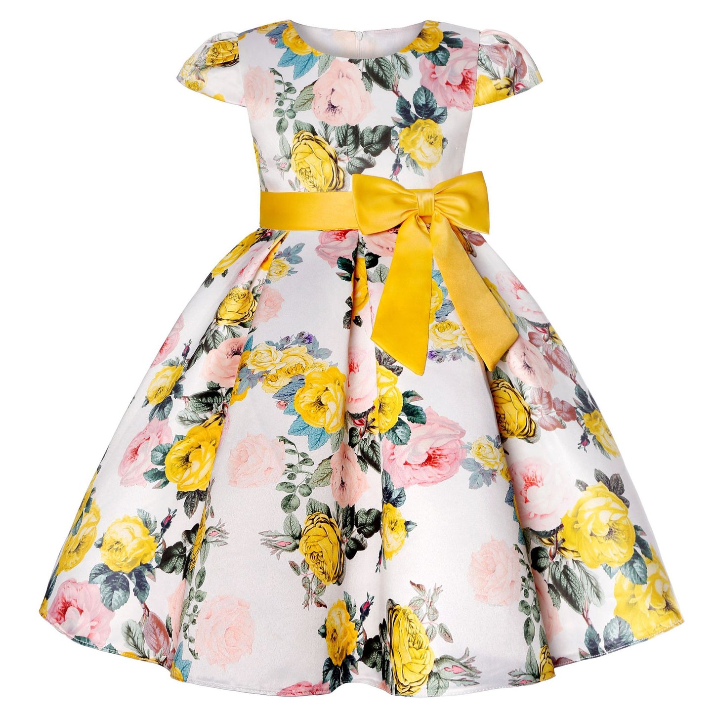 Flower Elegant Causal Princess Party Dresses Children Clothing