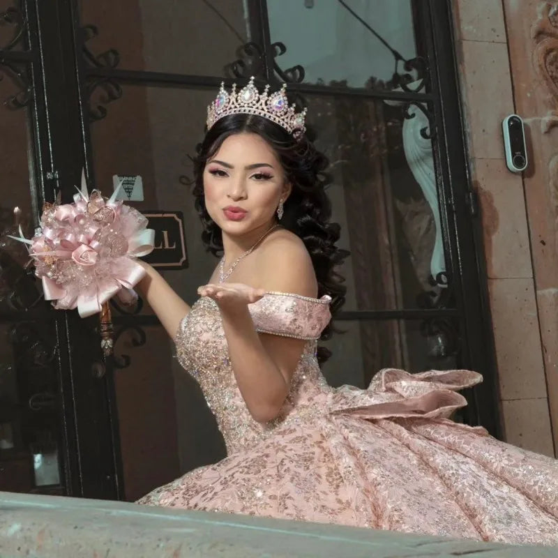 Pink Ball Gown Quinceanera