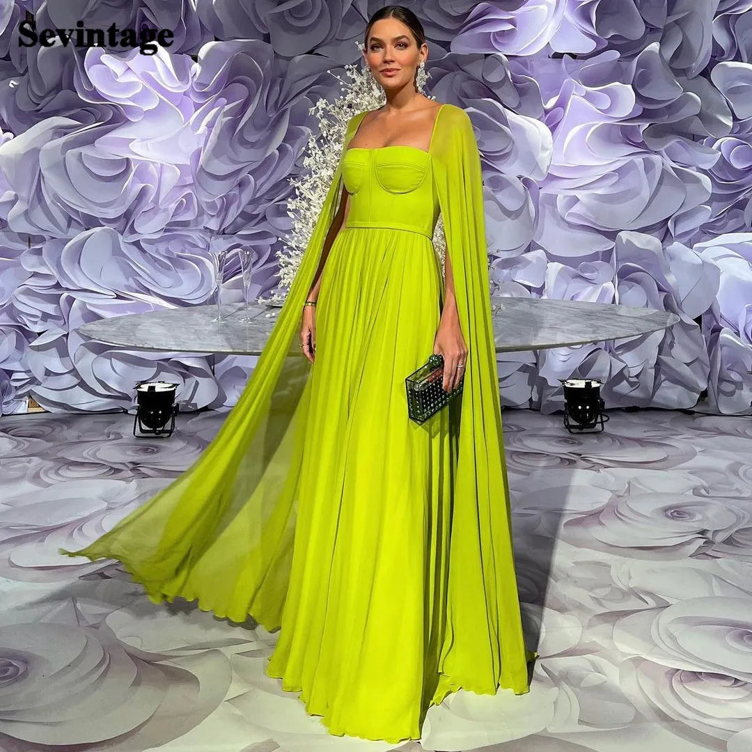 Chiffon Formal Gowns Long Cap Sleeves Buttons Back Blue / 16W Chiffon Formal Gowns Long Cap Sleeves Buttons Back Blue / 16W
