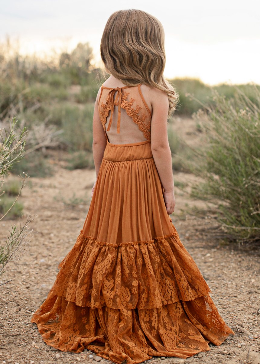 Flower Girls Lace Dresses Princess Party Dress