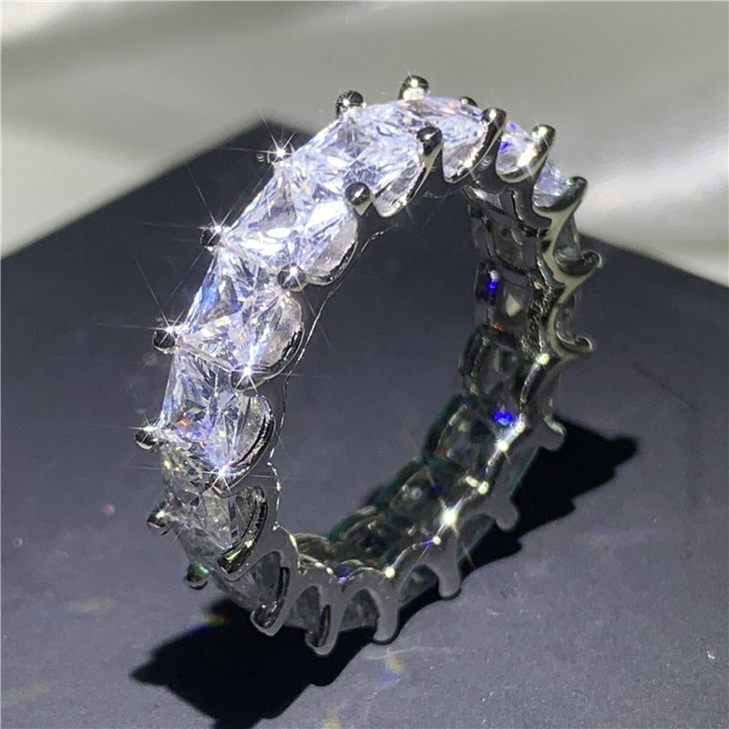 Wholesale Eternity Band Promise ring 925 Sterling silver Diamond cz Engagement Wedding Rings for women Men