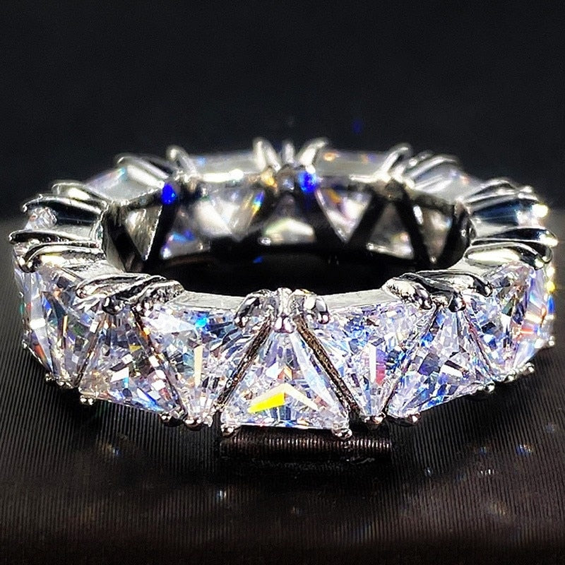 Wholesale Eternity Band Promise ring 925 Sterling silver Diamond cz Engagement Wedding Rings for women Men