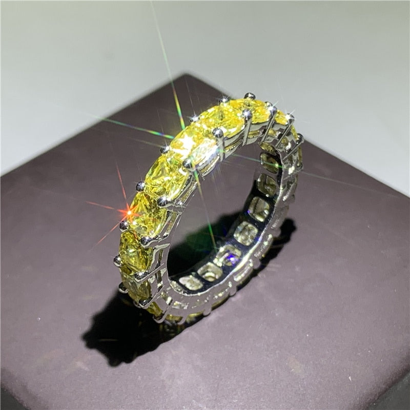 Wholesale Eternity Band Promise ring 925 Sterling silver Diamond cz Engagement Wedding Rings for women Men