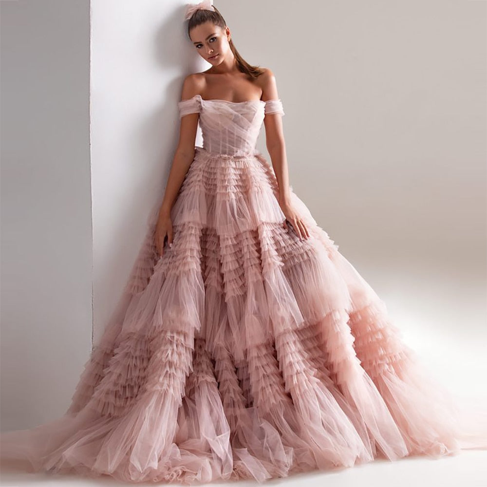 dusty pink maxi dresses Chic A-line Straps Dusty Pink Long Prom Dress Elegant Evening Dresses SELINADRESS