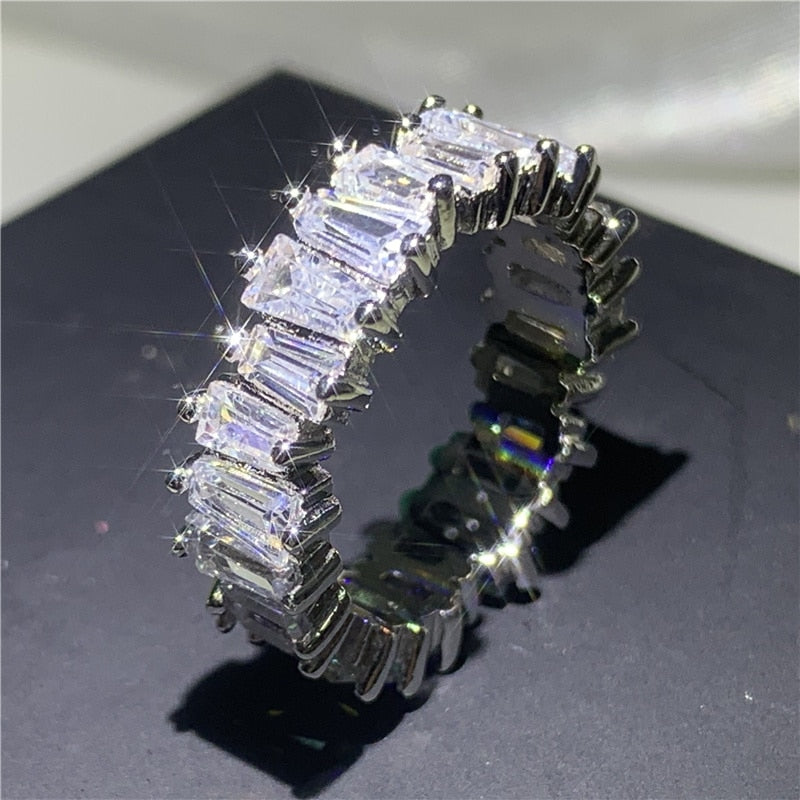 Wholesale Eternity Band Promise ring 925 Sterling silver Diamond cz Engagement Wedding Rings for women Men