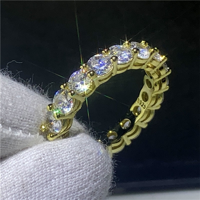 Wholesale Eternity Band Promise ring 925 Sterling silver Diamond cz Engagement Wedding Rings for women Men