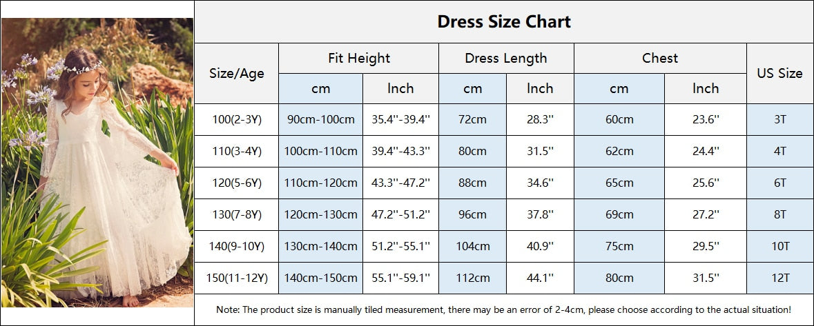 Flower Girl Dresses White Beige Long Sleeve Dress