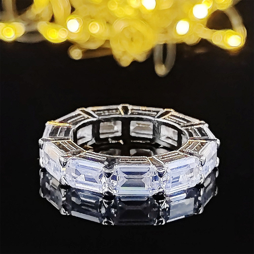 Wholesale Eternity Band Promise ring 925 Sterling silver Diamond cz Engagement Wedding Rings for women Men
