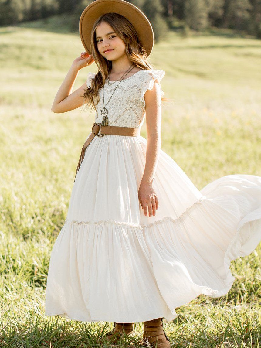 Flower Girls Lace Dresses Princess Party Dress