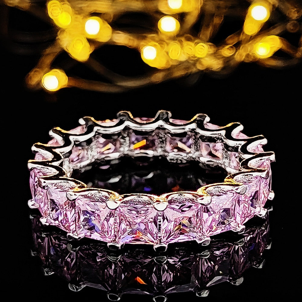 Wholesale Eternity Band Promise ring 925 Sterling silver Diamond cz Engagement Wedding Rings for women Men