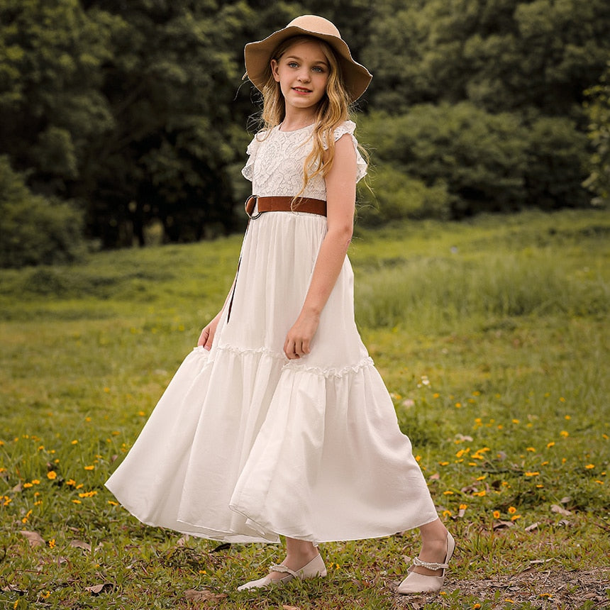 Flower Girls Lace Dresses Princess Party Dress