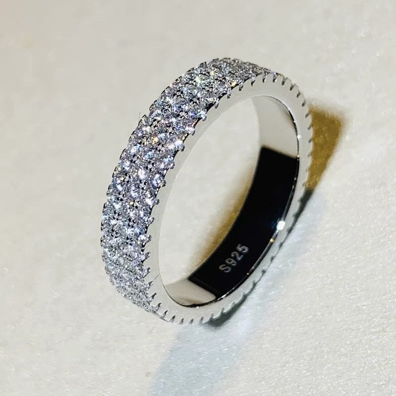 Wholesale Eternity Band Promise ring 925 Sterling silver Diamond cz Engagement Wedding Rings for women Men