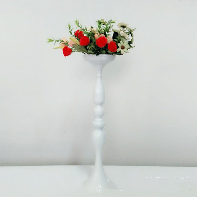 White metal flower stand