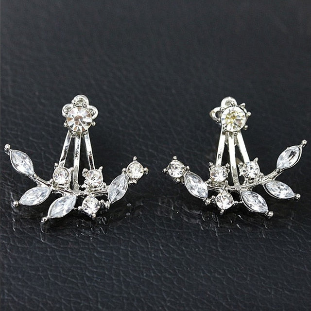 Luxury Crystal Flower Drop Dangle Earrings Party Gift Jewelry Accessory
