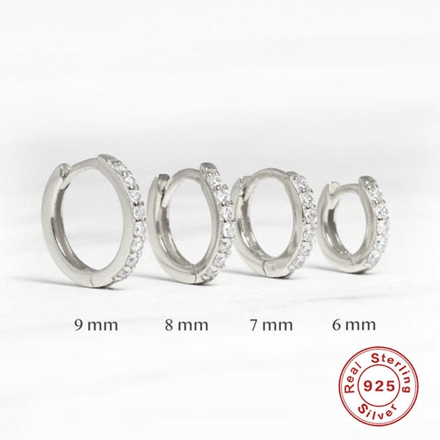 Roxi 925 Sterling Silver Earrings Small Hoop Earrings Ear Bone Tiny Ear Nose Ring