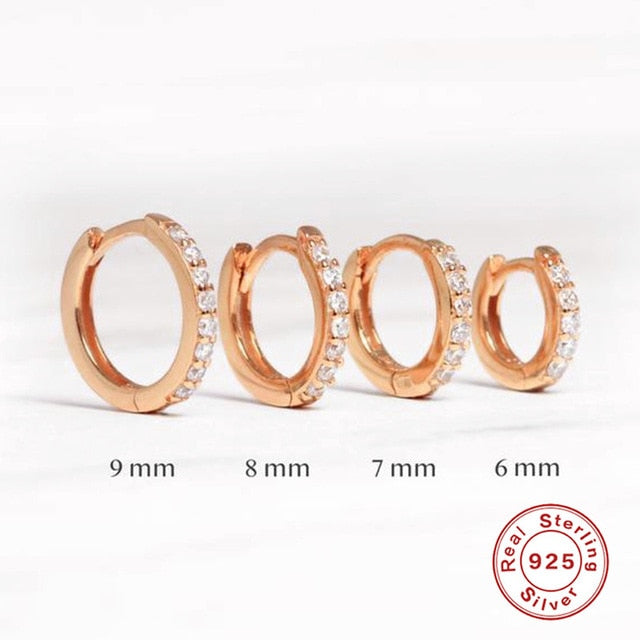 Roxi 925 Sterling Silver Earrings Small Hoop Earrings Ear Bone Tiny Ear Nose Ring