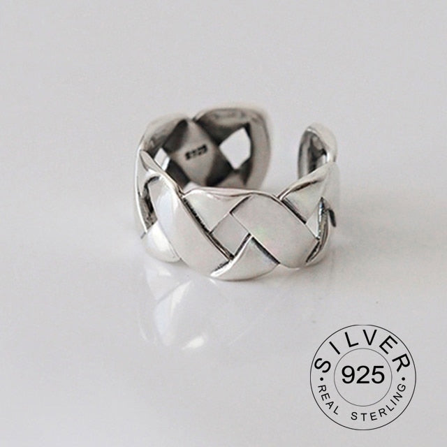 Vintage Silver Color Metal Punk Open Rings for women men