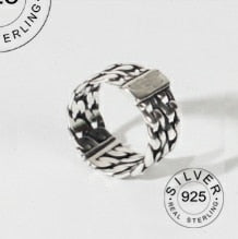 Vintage Silver Color Metal Punk Open Rings for women men