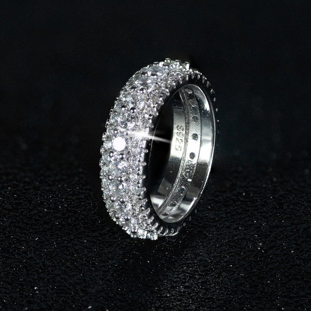 sterling silver wedding band eternity ring 925 sterling
