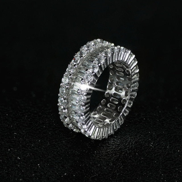 sterling silver wedding band eternity ring 925 sterling