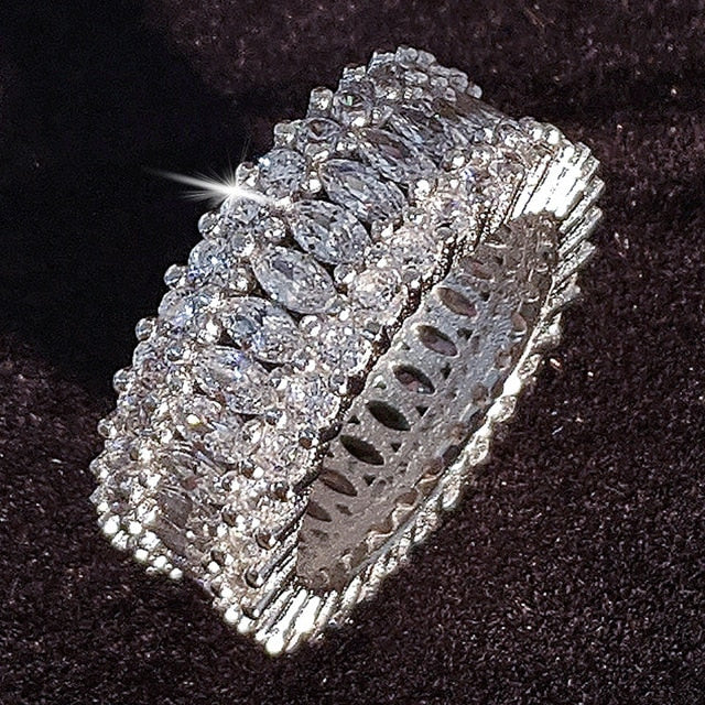 sterling silver wedding band eternity ring 925 sterling