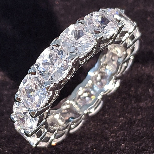 sterling silver wedding band eternity ring 925 sterling