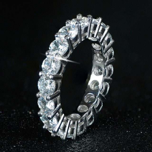 sterling silver wedding band eternity ring 925 sterling