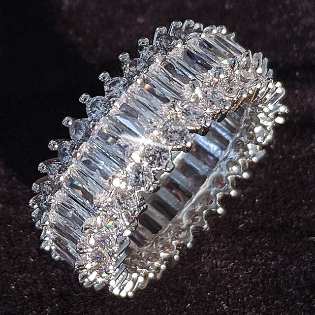 sterling silver wedding band eternity ring 925 sterling