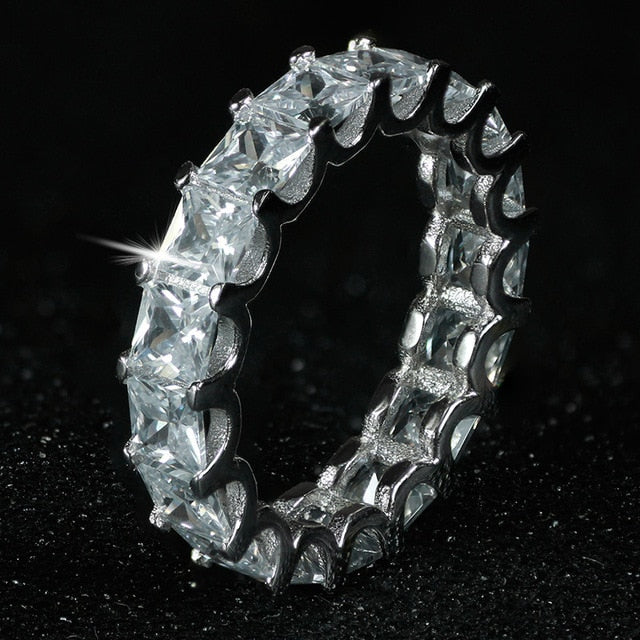 sterling silver wedding band eternity ring 925 sterling