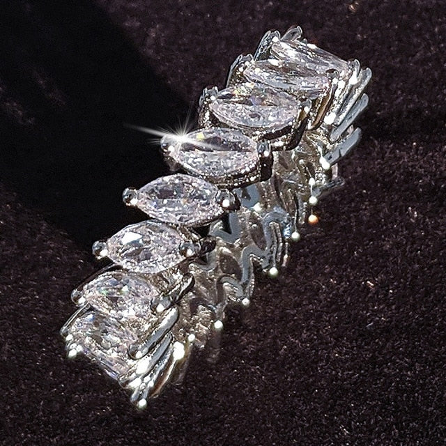 sterling silver wedding band eternity ring 925 sterling