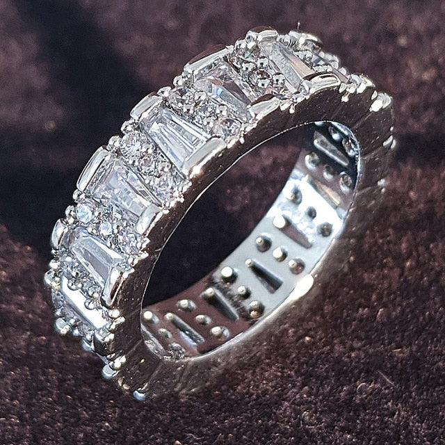 sterling silver wedding band eternity ring 925 sterling