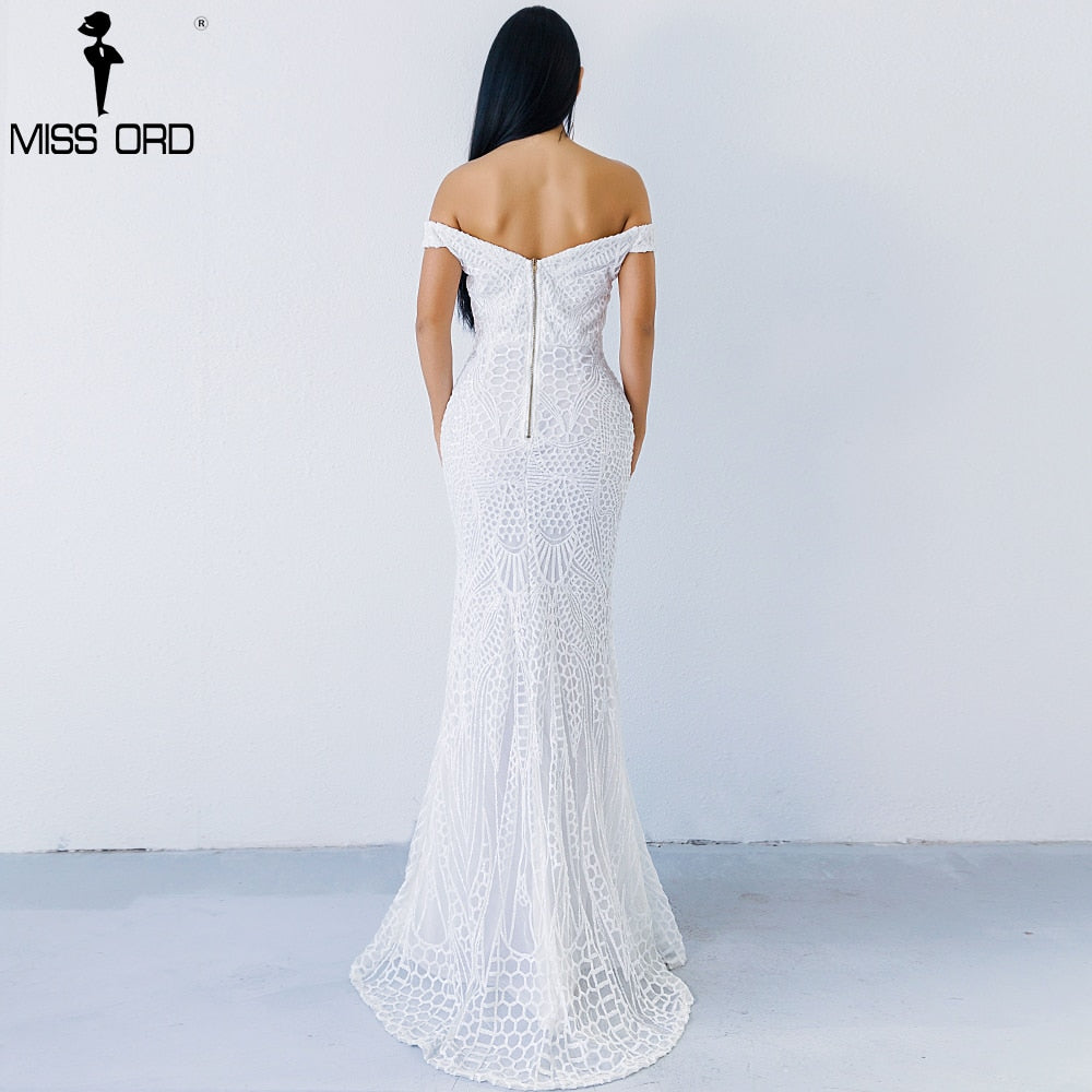 Party Dress Sequin Maxi Dress Off the Shoulder Bodycon